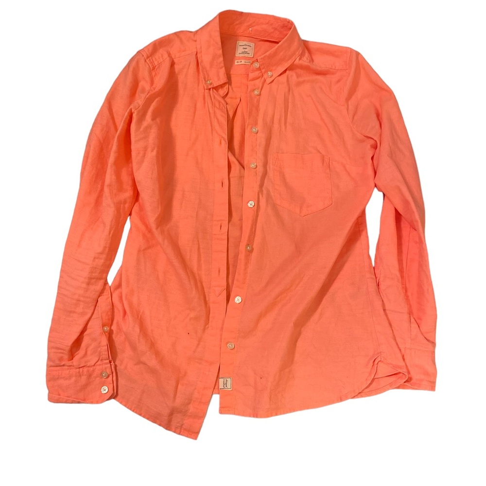 Gap Women’s “Shrunken Boyfriend” Coral Button Down Shirt
